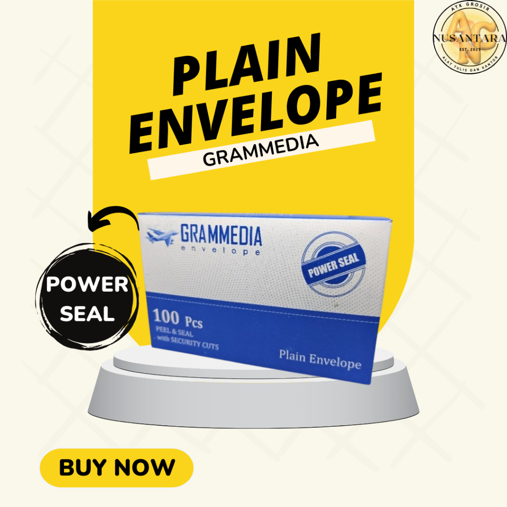 

Amplop Grammedia | Envelope Grammedia | Amplop Putih Polos sedang 104 | Isi 100 Per Box | Amplop Serbaguna Undangan Surat Dokumen | bukan Paper Line