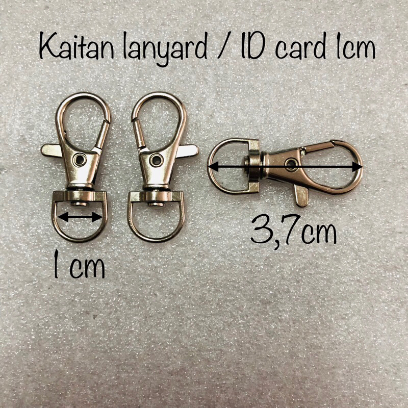 

Kaitan lanyard atau kaitan id card 1cm per 120 pcs