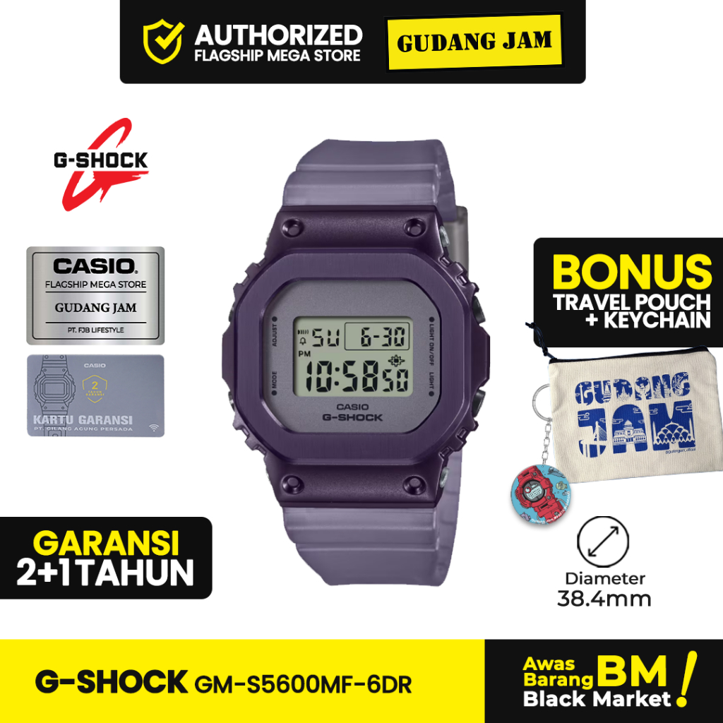 Jam Tangan G-Shock GM-S5600MF-6DR GM-S5600MF GM-S5600 GMS5600MF GMS5600MF