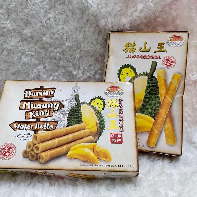 

Durian Musang King Wafer Rolls