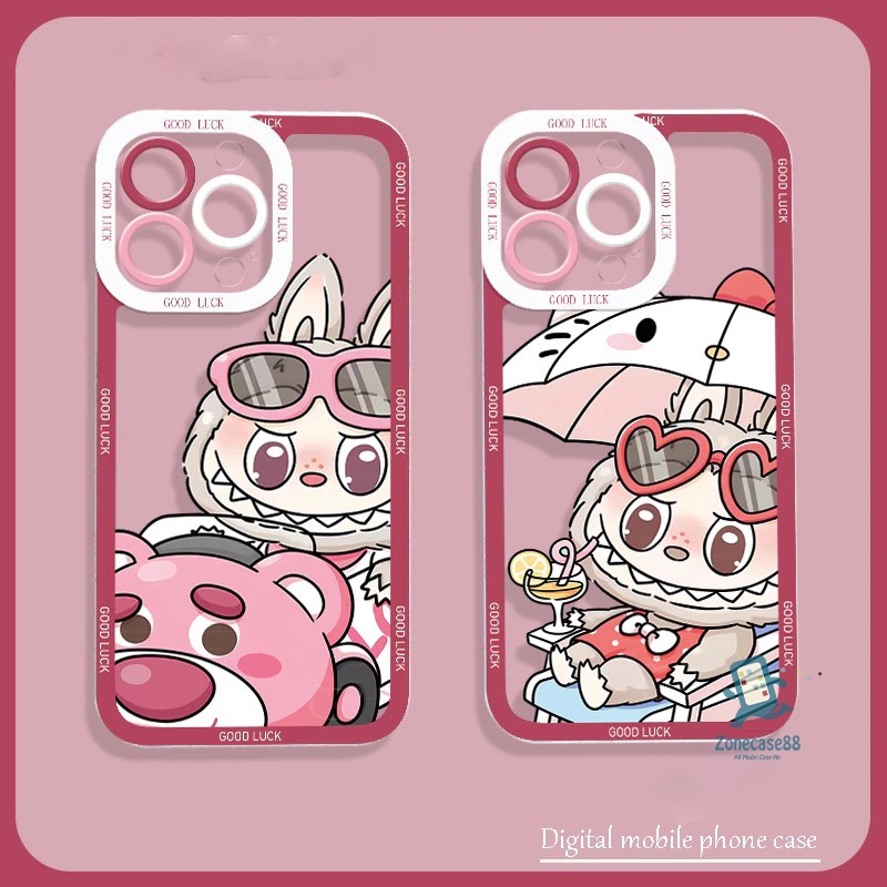 #ZC01 Case Bening Iphone 11 Motif Labu bu Pink  Compitaible With - Silikon Hp Protec camera - Ready 