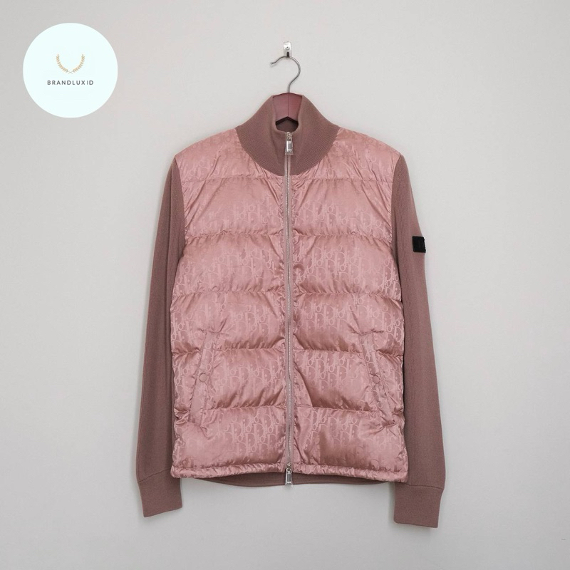 Dior Jacket Puffer in De Laine Rose Oblique