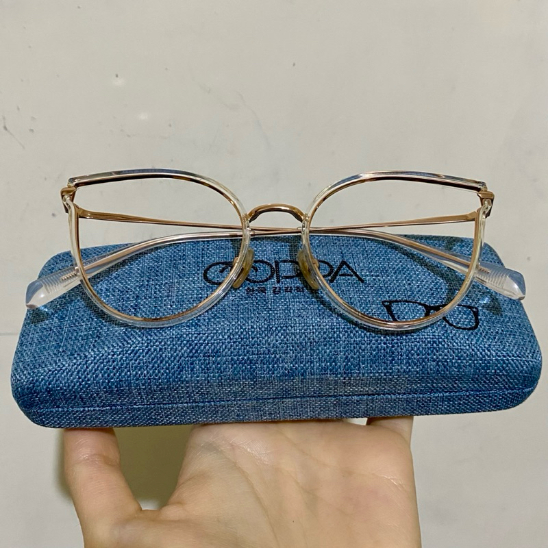 OOPPA frame kacamata CAT EYE BULAT preloved