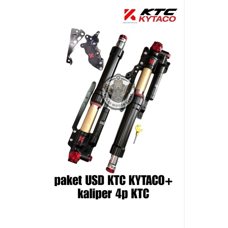 PAKET USD KTC PCX 150/160 PLUS KALIPER 4P SHOCK DEPAN KTC PCX 150 /160 KALIPER KTC 4P PCX