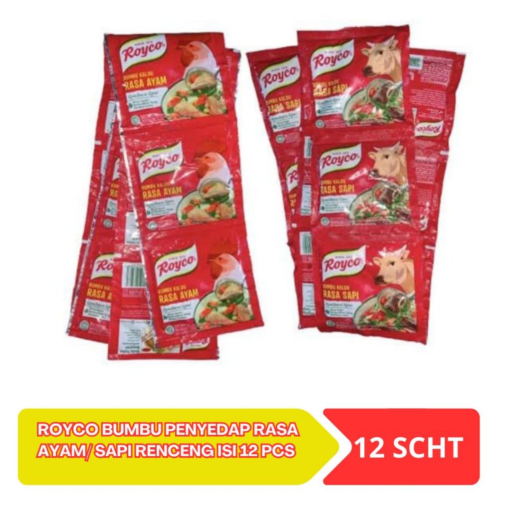 

Royco Bumbu Penyedap Rasa Ayam/Sapi Reneng Isi 12 PCS