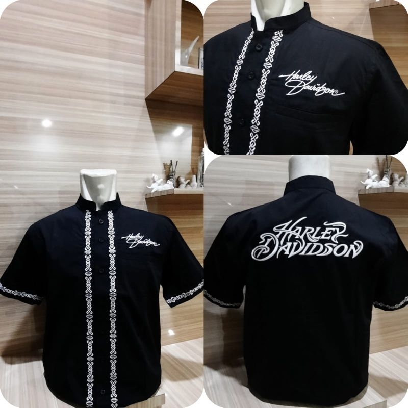 Kemeja Koko Pendek Harley Davidson | Kemeja Koko HD