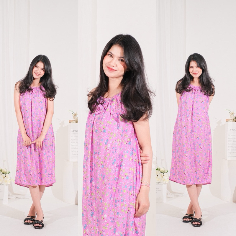 Daster Sella Tanpa Lengan/Daster Rayon Wanita/Daster Yukensi/Dress Rayon Pendek