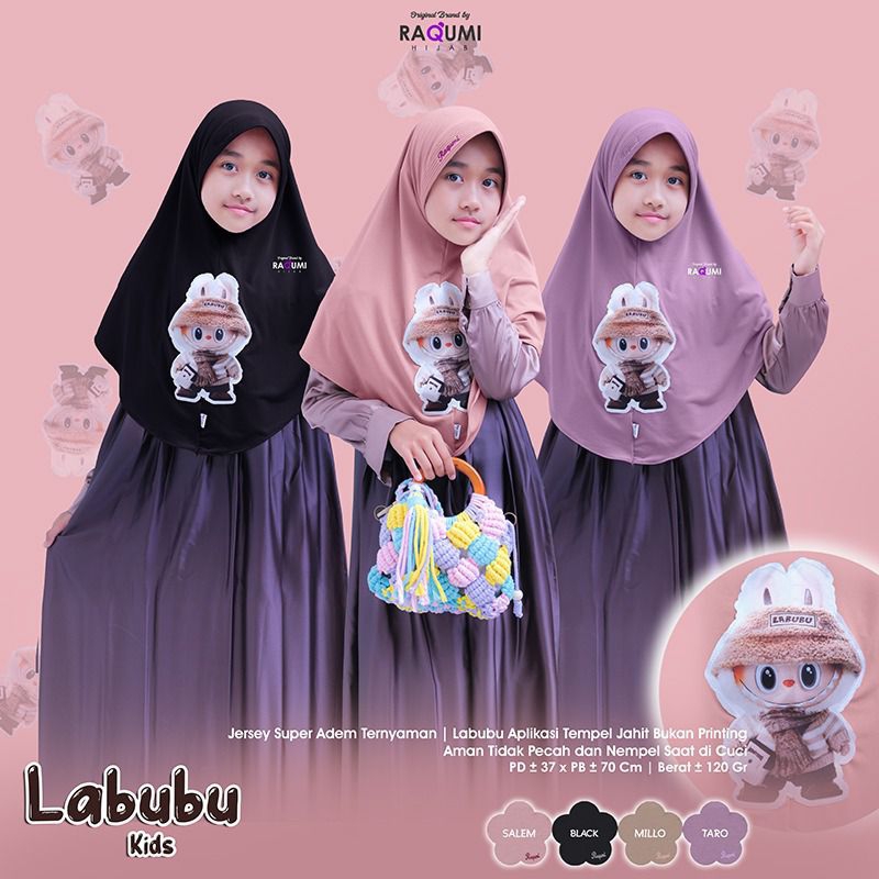 JILBAB ANAK // LABUBU KIDS ORI RAQUMI