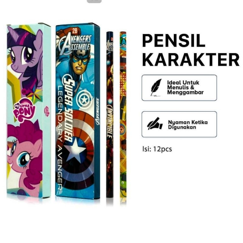 

1Pack PENSIL 2B MURAH KARAKTER