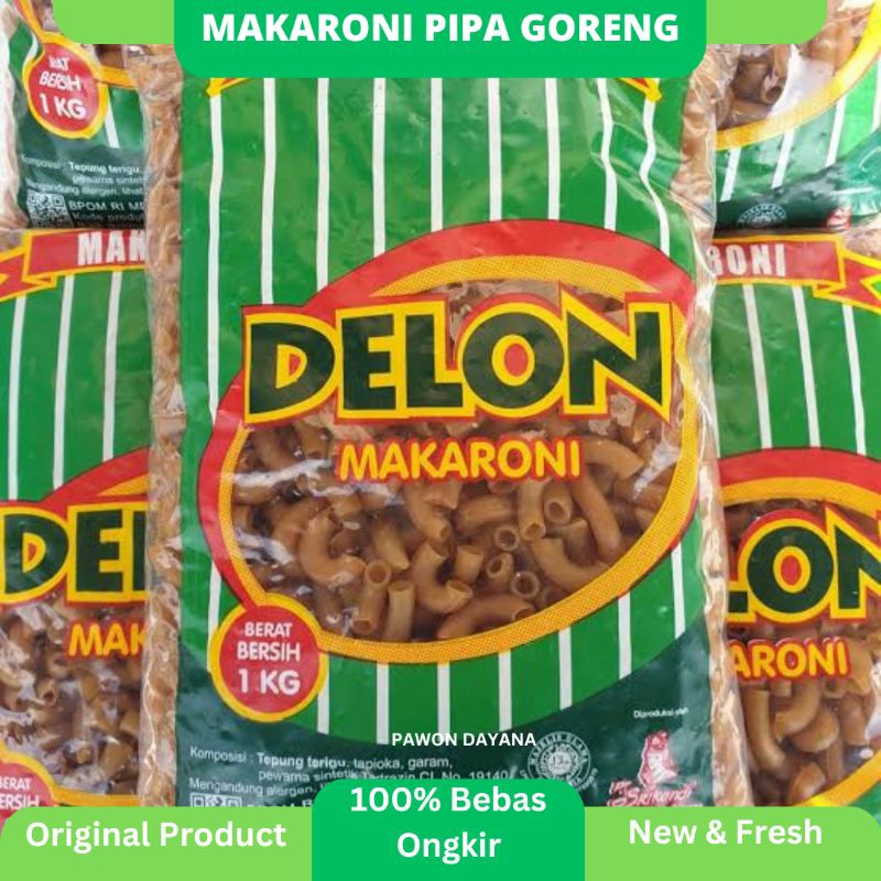 

Delon Makaroni Goreng 1kg / Makaroni Goreng Pipa / Makaroni Kering / Makaroni Coklat