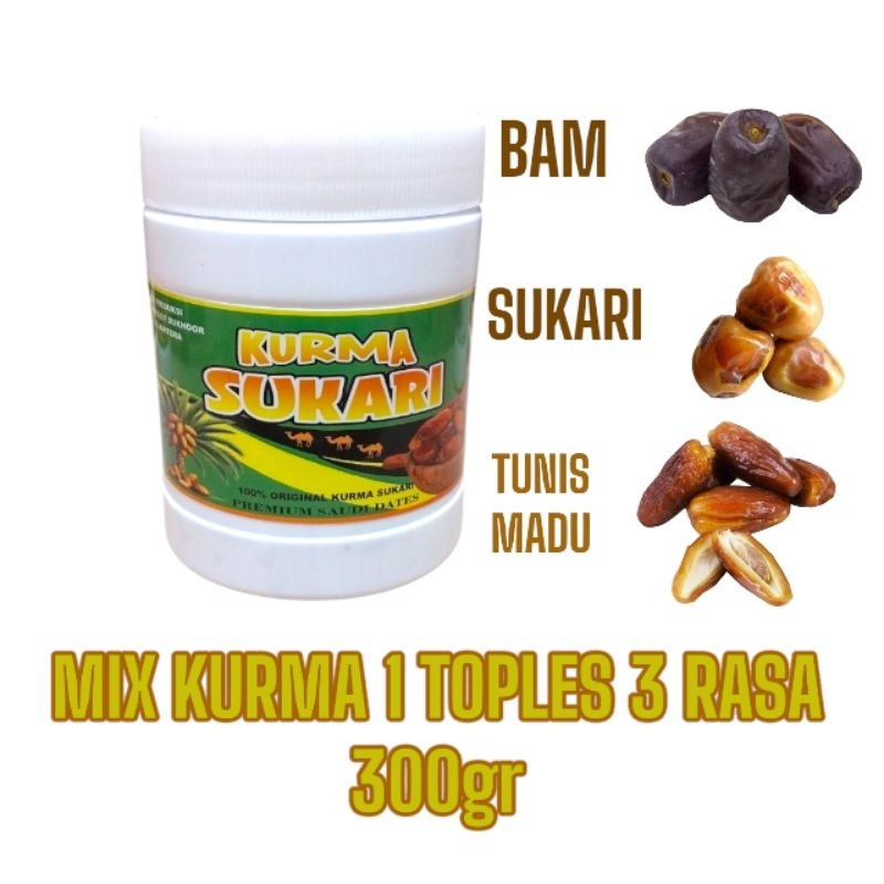 

KURMA MIX 3 rasa dalam 1 toples 300gr BACA DESKRIPSI