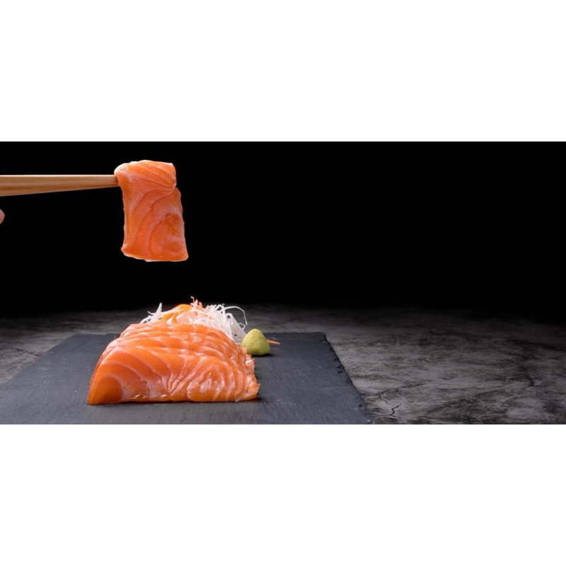 

DA [IKAN SEGAR] Norwegia Salmon FRESH Sashimi Grade 180-200g Free Wasabi 3g Soyu 5g