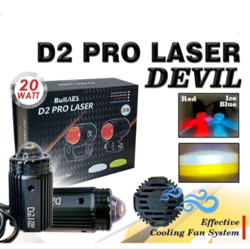 Lampu Tembak Motor dan Mobil Merek BULLAES D2 PRO LASER BULLAES RX 1