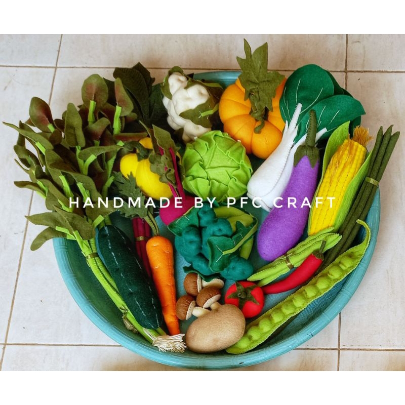 Mainan Sayur Flanel / replika sayur / sayur flanel