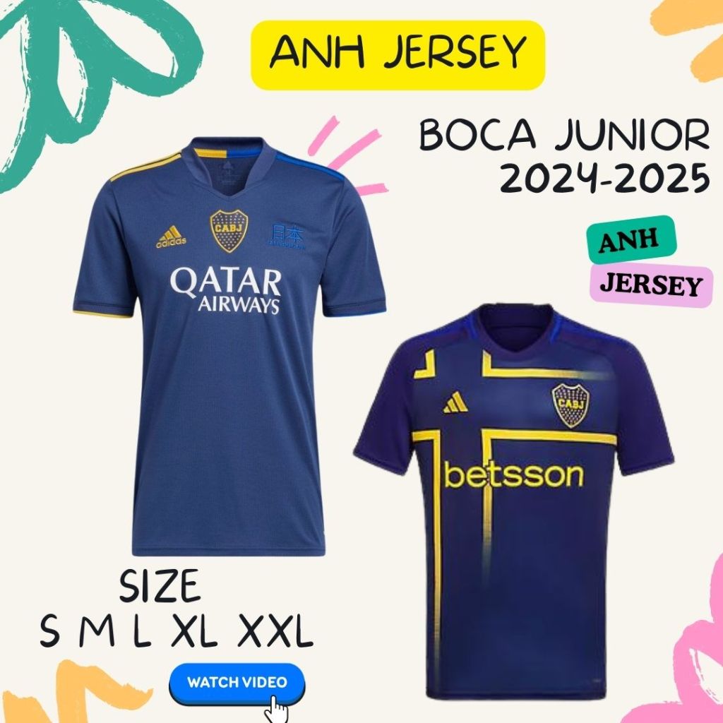 (JERSEY) BAJU BOLA (BOCA) JUNIOR HOME AWAY 3RD SPECIAL EDITION/LIGA ARGENTINA 2024-2025