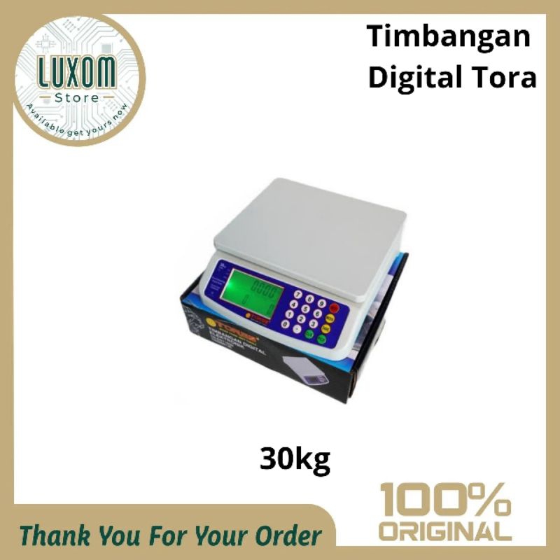 Timbangan Digital Tora 30kg/Timbangan tora/Timbangan Digital/Datar /kecil