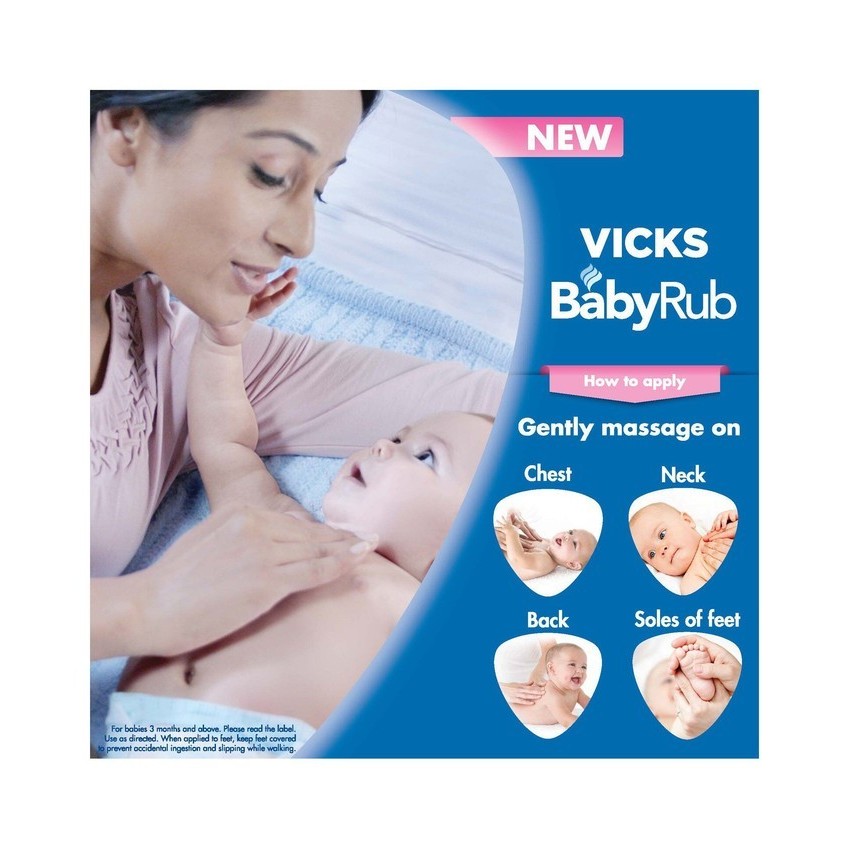 VICKS BABY BALSAM SOOTHING BABY CARE 50gr / Balsem Baby exp 7.2027/ BABY BALM 8GR BALSEM UNTUK BAYI/