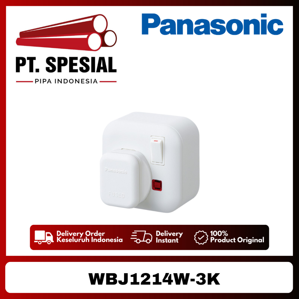 Panasonic Stop Kontak AC Set WBJ1214W-3K  WBJ 1214W-3K Outbow Putih - 07