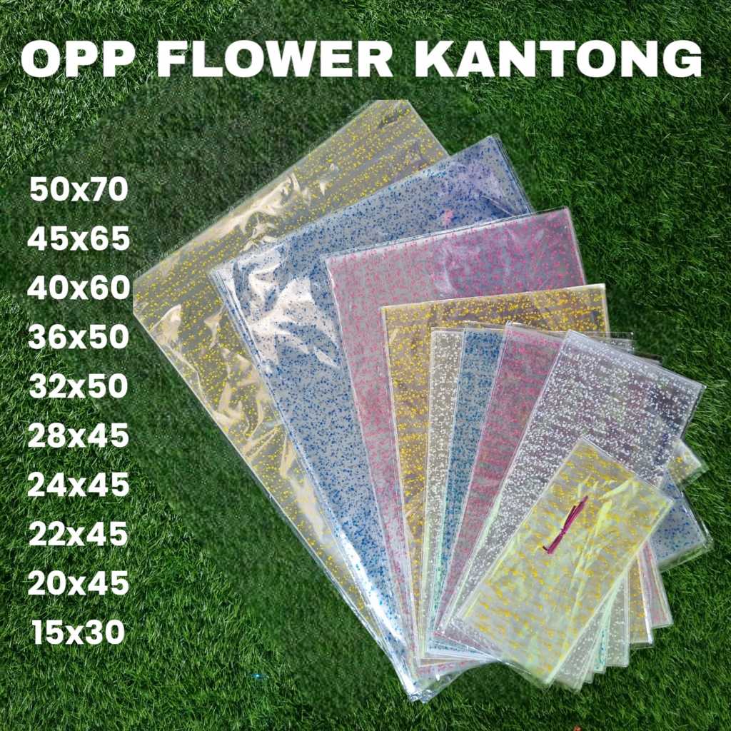 Opp Flower Tebal Plastik Snack Isi 12 Pcs