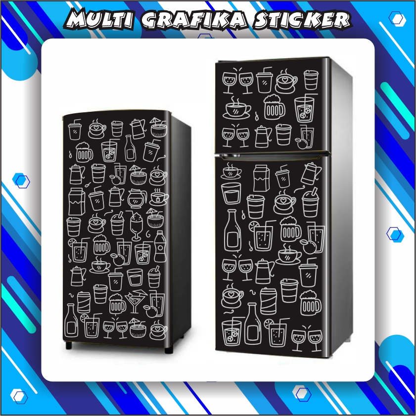 Stiker Wallpaper Cover Kulkas 1 dan 2 Pintu