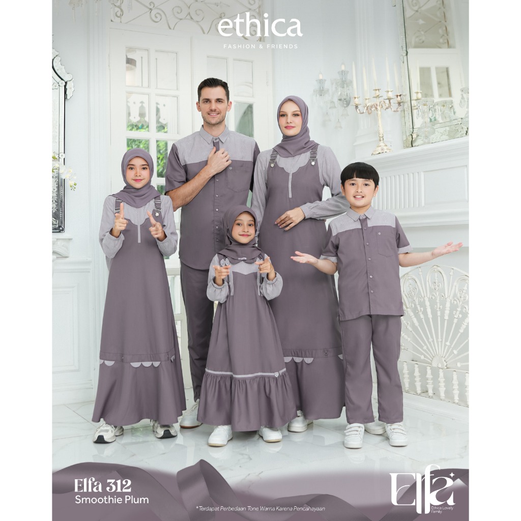 ELFA 312 SMOOTHIE PLUM KAHFI 363, AYUMI 539, AYUMI KIDS 43, KAHFI KIDS 263 DAILY WEAR, FAMILY DRESS,