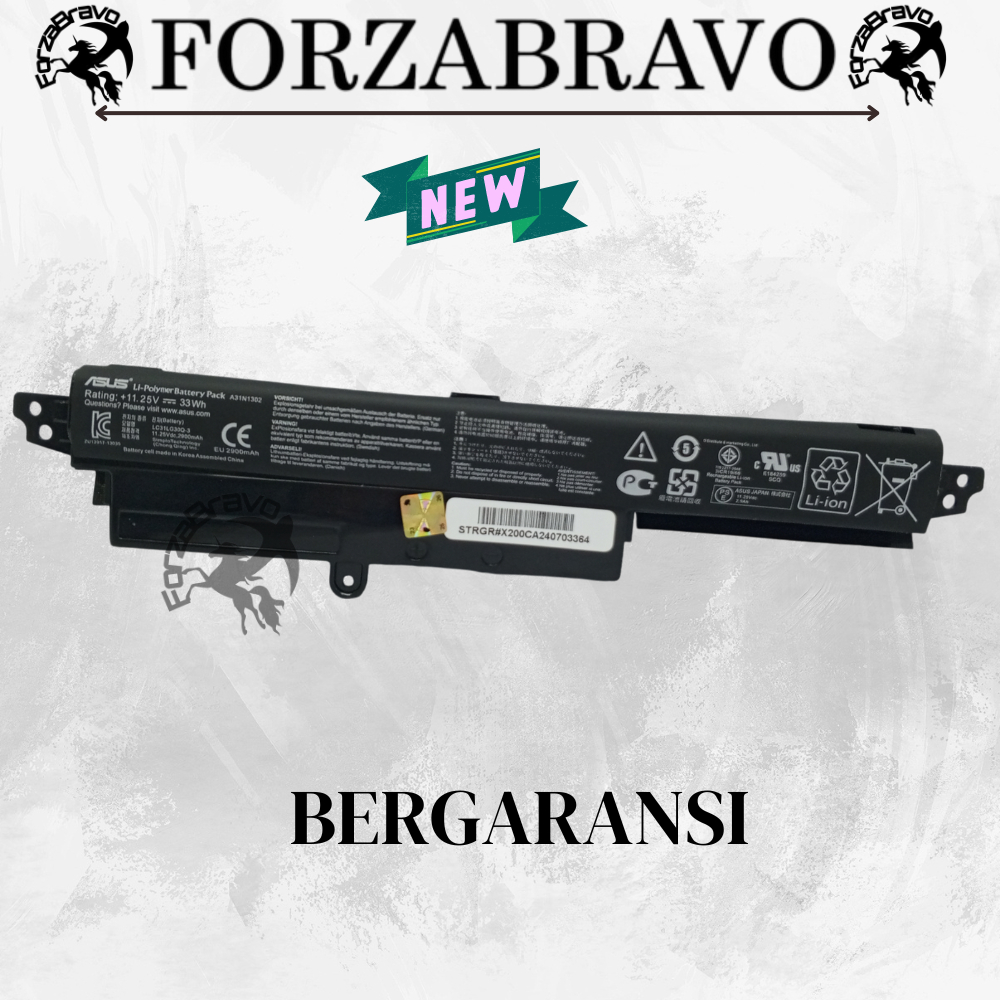 Baterai Battrey Laptop Notebook ASUS X200 X200CA X200M X200MA Black