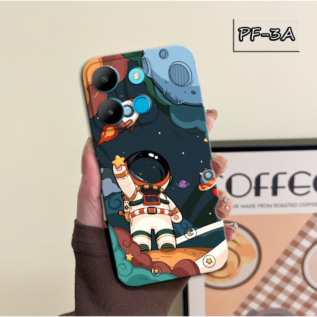 Softcase gambar Motif Cartoon Astronot Case Realme C75 Realme C75X