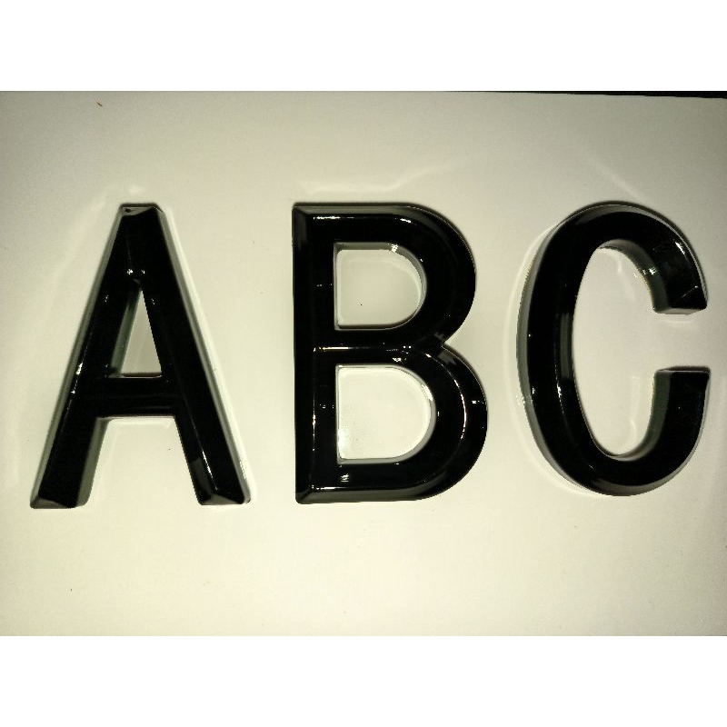 Huruf/Angka Satuan Plat Mobil Timbul 7CM