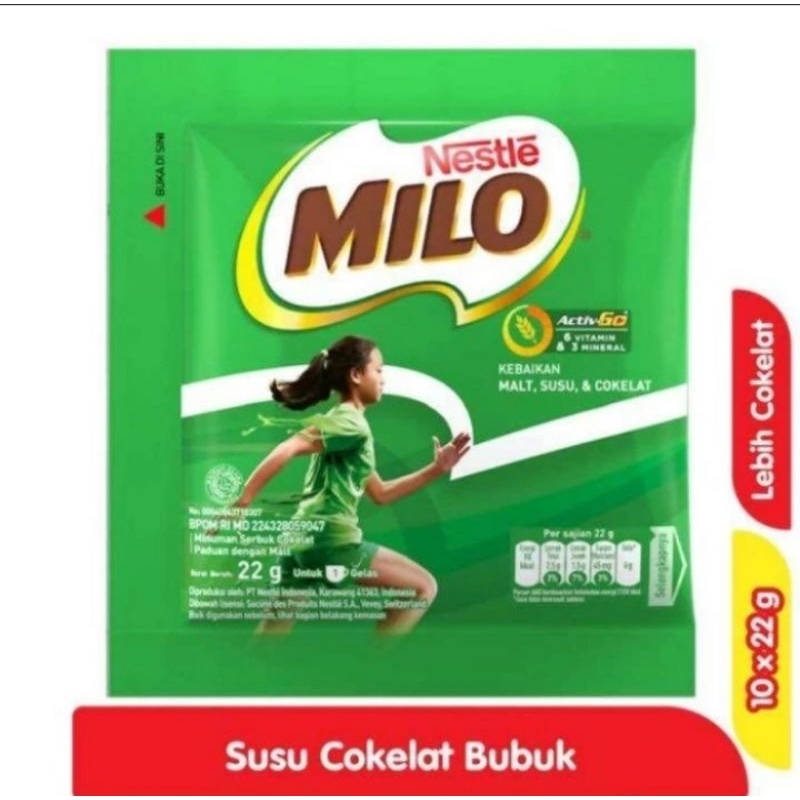 

SUSU MILO ACTIVE GO NESTLE 1 Renceng isi 10