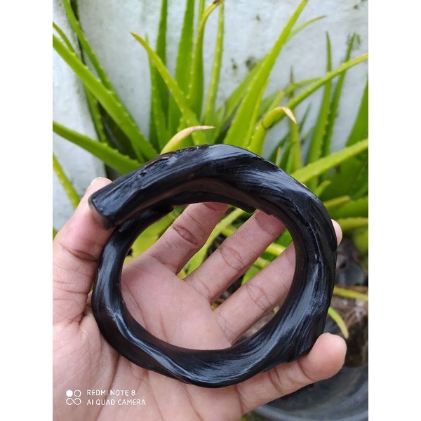 HJ - Gelang Pria Akar Bahar Hitam Babon Jumbo