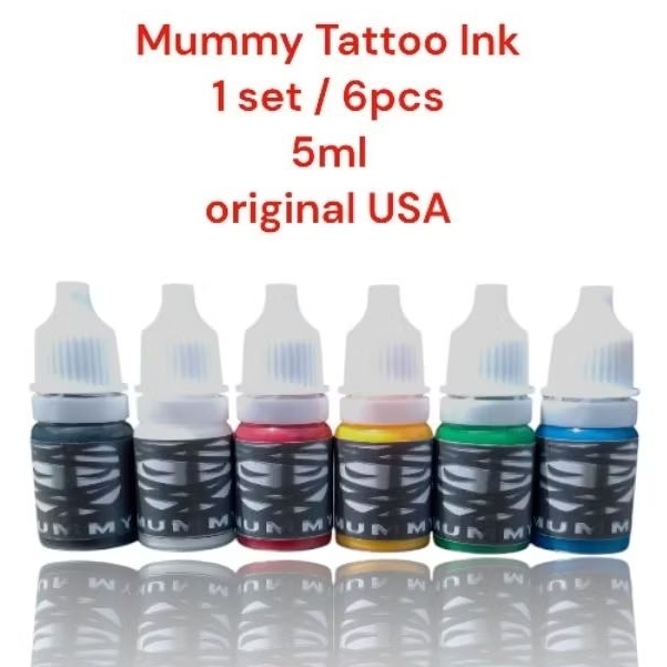 Tinta Tattoo Warna Mummy Tattoo Ink Set, 5ml / 6pcs Original USA