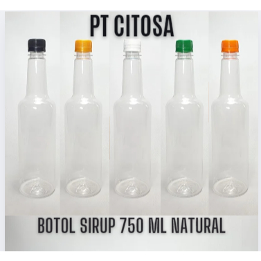 Botol Marjan 750 ml  Natural Tutup Sanno / Tutup Pocari /  Botol Plastik / Botol Marjan / Botol Madu