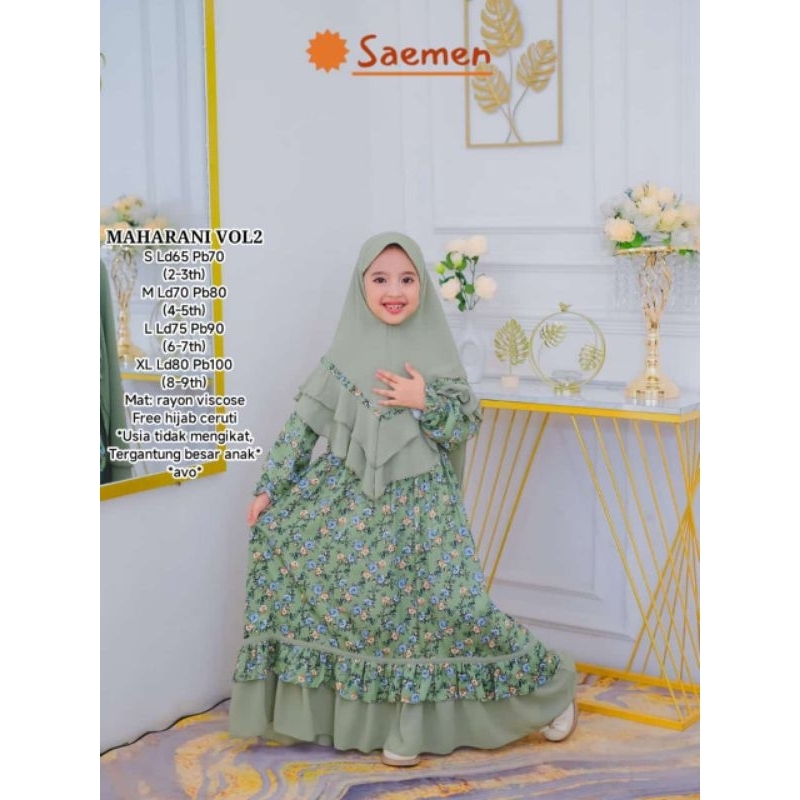 gamis anak maharani set