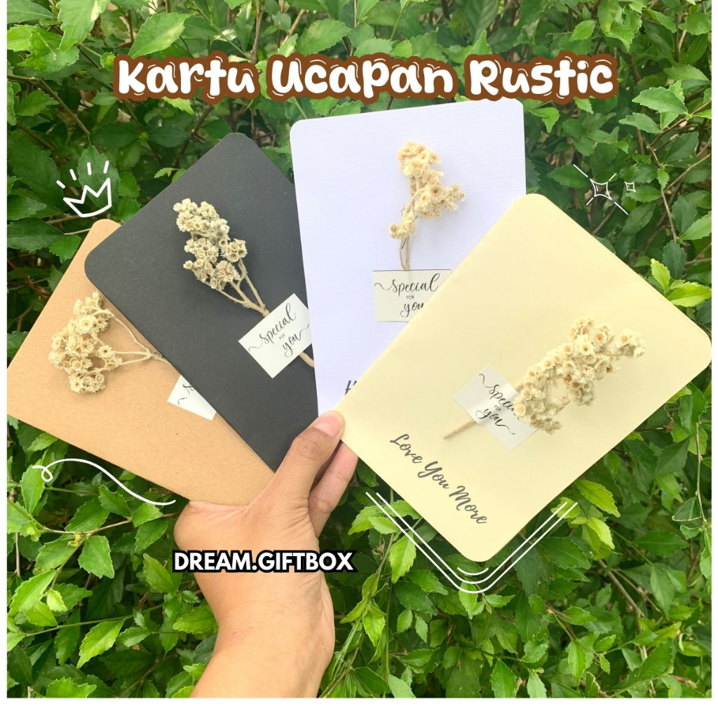 

Kartu Ucapan Premium Rustic Vintage + Amplop A6 / Greeting Card Elegan Spesial Momen By Dream Gift