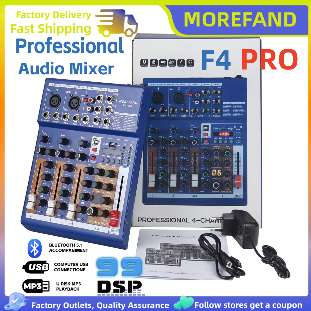 Mixer 4 chanel /mixer audio/mixer 4 chanel termurah /mixer mini/ Amplifier Bluetooth Mini mixer