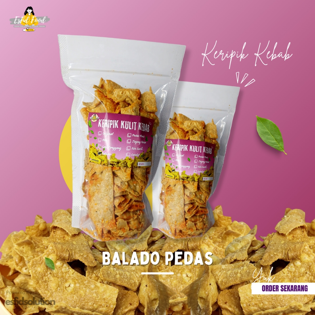 

Keripik Kebab Balado Pedas | Cemilan Kribab | Snack