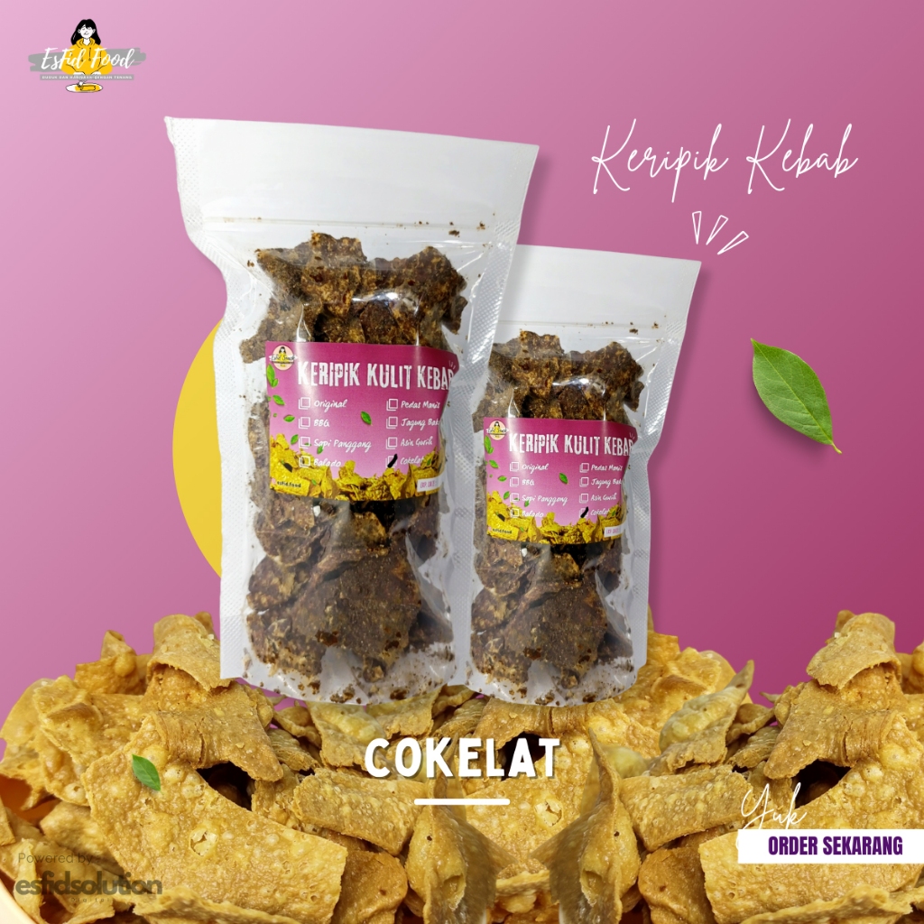 

Keripik Kebab Cokelat | Cemilan Kribab | Snack 5 barang berhasil terjual