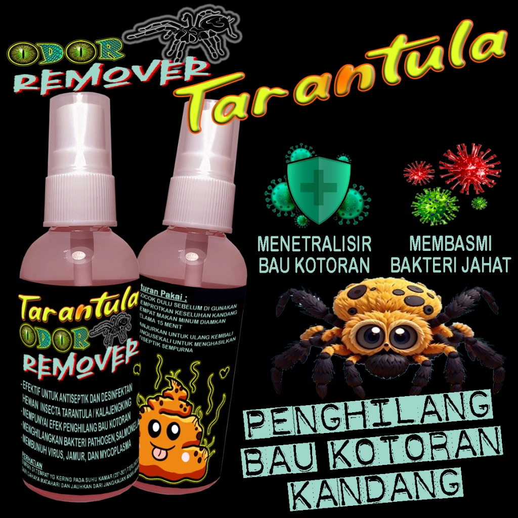 TARANTULA ODOR REMOVER SPRAY DISINFEKTAN ANTISEPTIK SPRAY KANDANG PET TARATULA P METALLICA LASIODORA