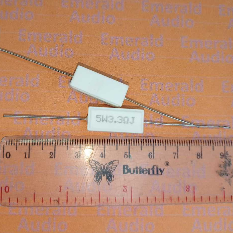 RESISTOR 3,3 OHM 5 WATT 5 % KAPUR/SEMEN/KERAMIK