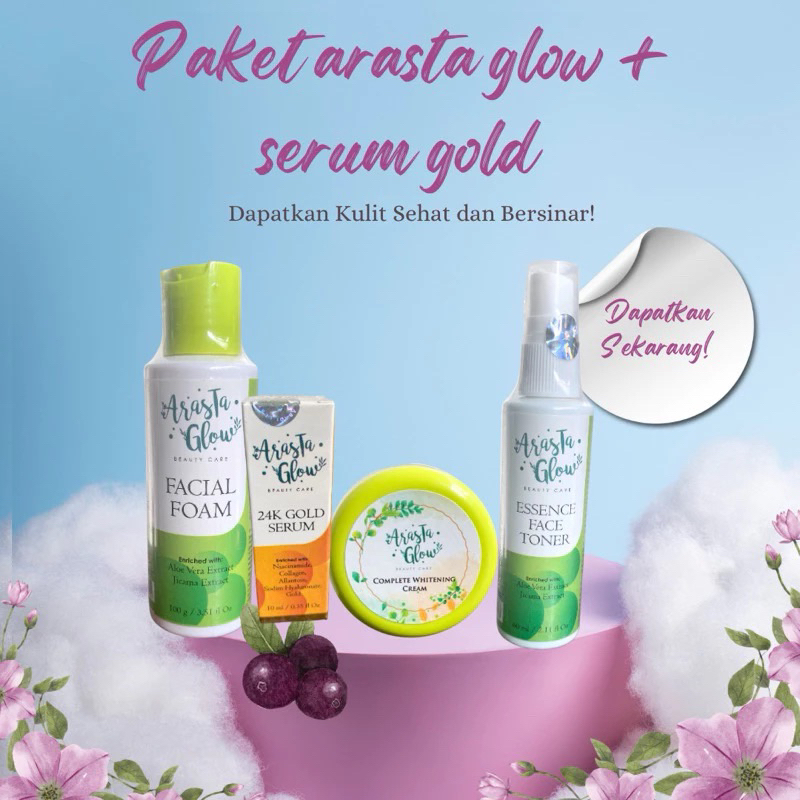 ARASTA GLOW PAKET SKINCARE 100% ORI