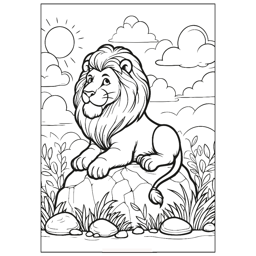 

10 Lembar Kertas Mewarnai Anak Tema Binatang