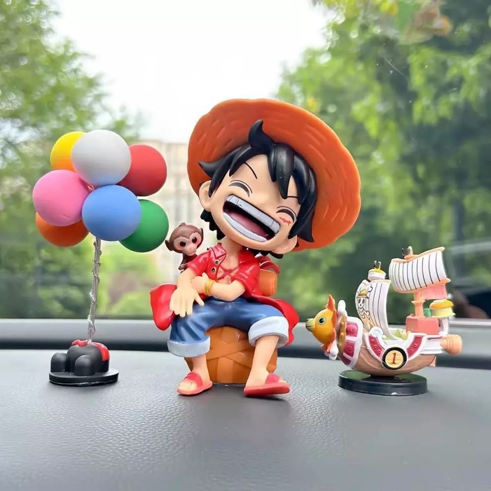 【READY】One Piece Action Figure Zoro Roronoa Resin Lufyy Koleksi Pajangan Anime Postur duduk One Piec