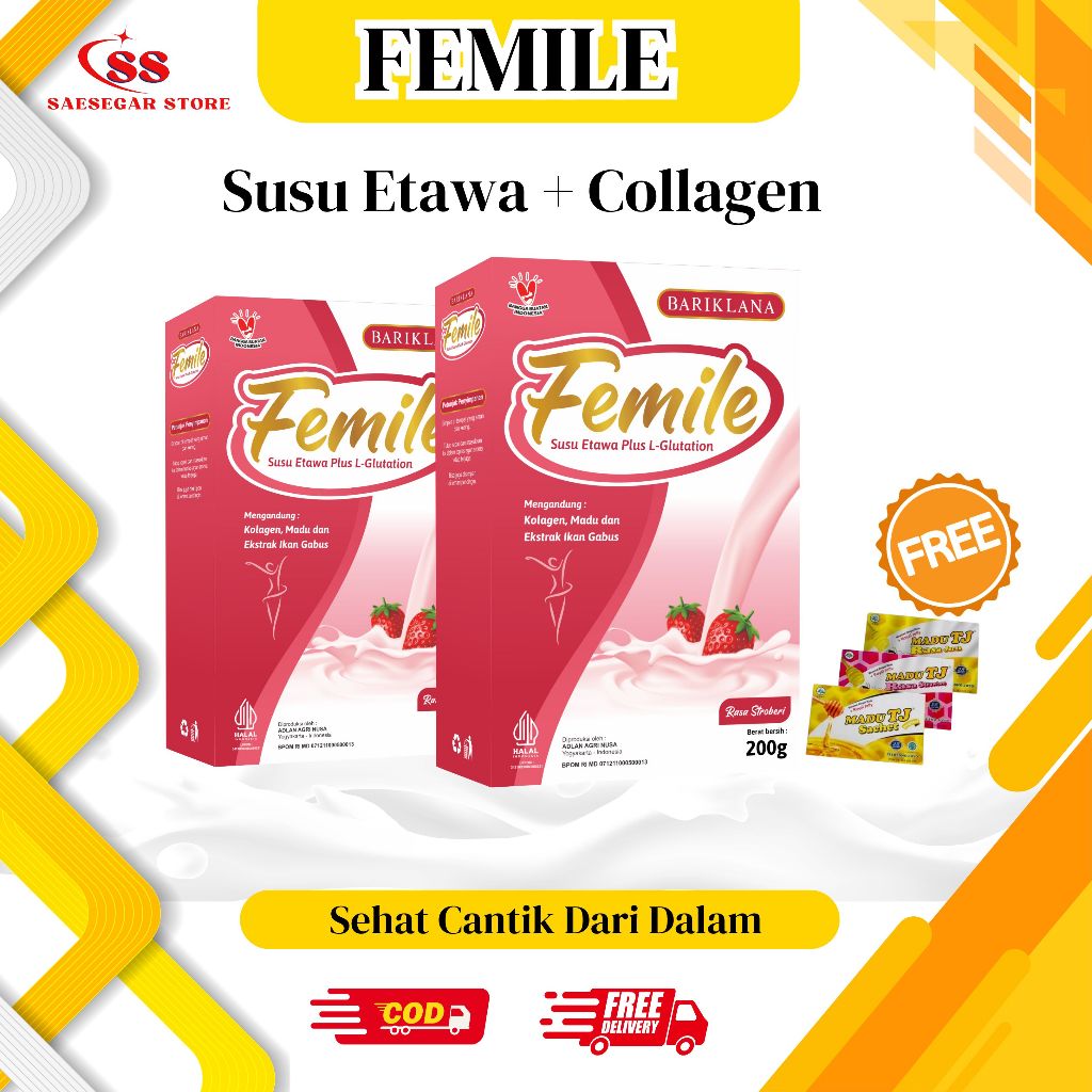 

[FEMILE Free Madu] Susu Kambing Etawa Kolagen Collagen Promil Pencerah Memutihkan Etawaku Etawalin