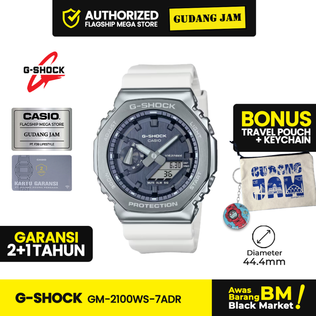 Jam G-Shock Original  GM-2100WS-7ADR GM-2100 GM2100WS GM2100 Garansi Resmi 2 Tahun