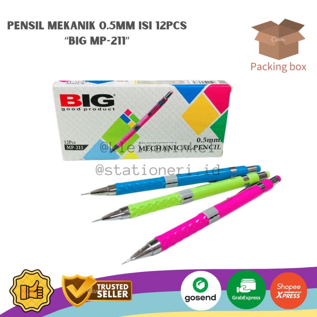 

Pensil Mekanik 0.5mm BIG MP-211 isi 12 pcs [ 1 PACK ]