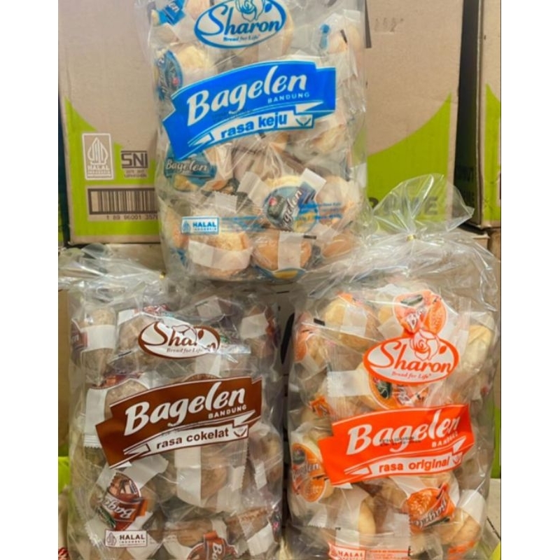 

Sharon Bakery Bagelen Original 300gr dan 100gr Bagelen Coklat Bagelen Keju Bagelen