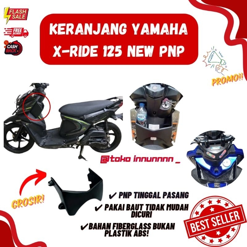 KERANJANG YAMAHA X-RIDE 125 NEW AKSESORIS CUSTOM KERANJANG BAGASI DEPAN PNP
