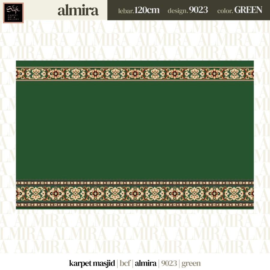 Karpet Masjid Meteran Hijau / Green Almira 9023