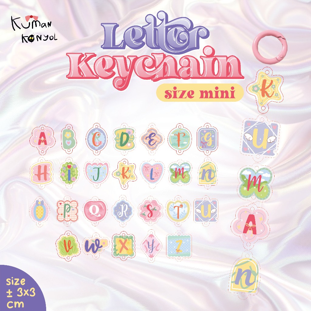 

LETTER KEYCHAIN ◼ KEYCHAIN ALPHABET ◼ GANTUNGAN KUNCI INISIAL ◼ INITIAL ◼ NAMA