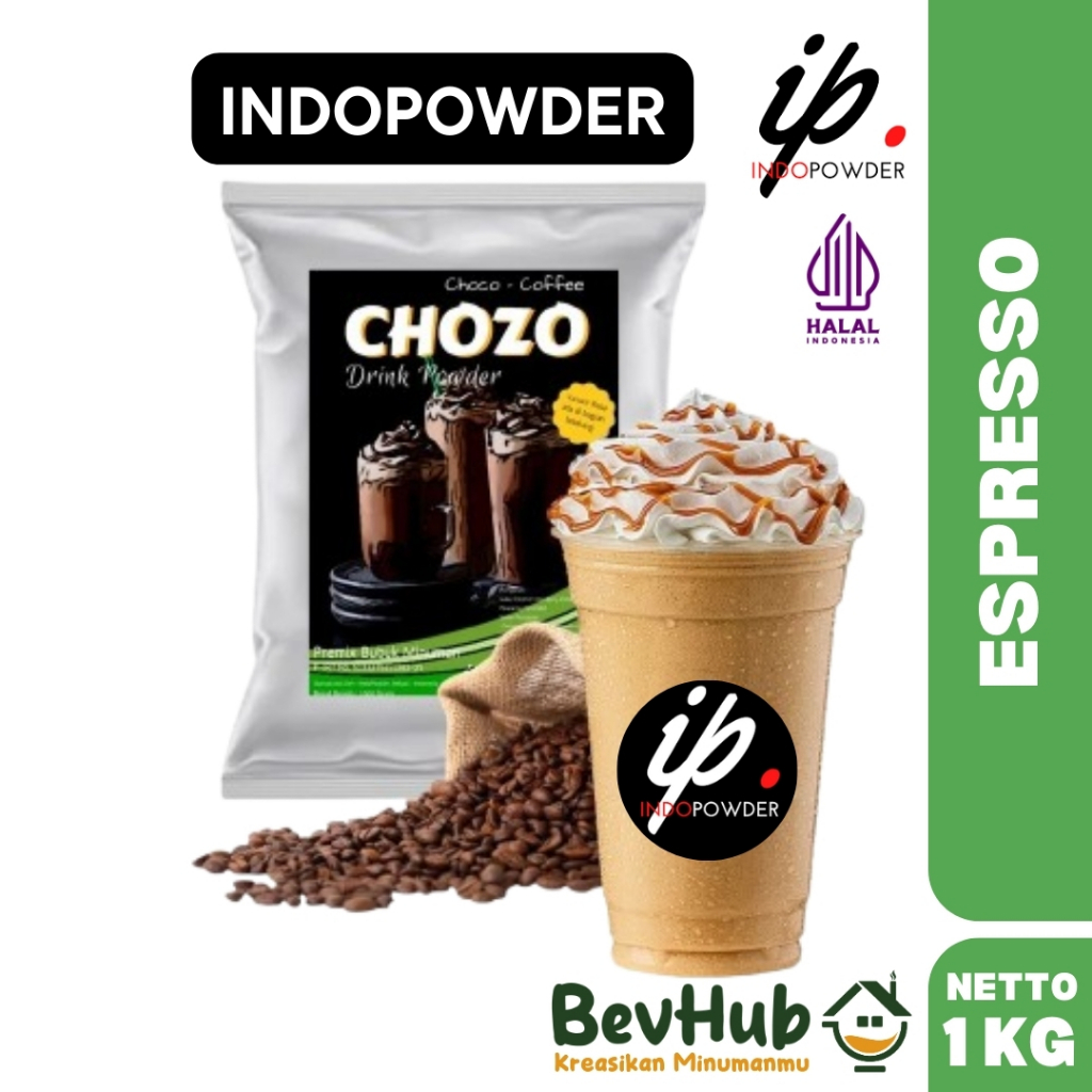 

BEVHUB | Bubuk Minuman ESPRESSO 1Kg - ESPRESSO Powder 1Kg | Indopowder Booster